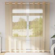 vidaXL Voile gardiner med genomföringar 2 st sand