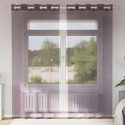 vidaXL Voile gardiner med genomföringar 2 st lila 140x225 cm