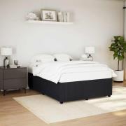 vidaXL Sängram utan madrass svart 160x200 cm sammet