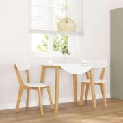 vidaXL Matstolar 2 st massivt trä gummi