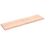 vidaXL Hyllplan 200x50x(2-6) cm obehandlad massiv ek