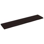 vidaXL Vägghylla mörkbrun 140x30x(2-4) cm behandlad massiv ek