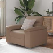 vidaXL Soffstol cappuccino 60 cm konstläder