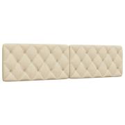 vidaXL Headboard Cushion Cream 200 cm Fabric