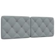 vidaXL Headboard Cushion Light Grey 140 cm Fabric