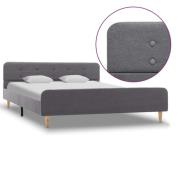 vidaXL Sängram utan madrass ljusgrå tyg 140x200 cm