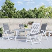 vidaXL Stolsdynor för stolar med hög rygg 6 st grå oxfordtyg