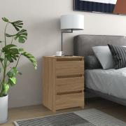 vidaXL Sängbord 2 st sonoma-ek 40x35x62,5 cm konstruerat trä