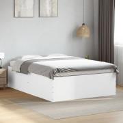 vidaXL Sängram vit 120x190 cm konstruerat trä