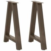 vidaXL Matbordsben A-formade 2 st 50x(72-73) cm stål