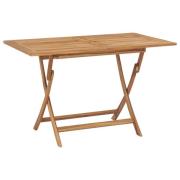 vidaXL Hopfällbart trädgårdsbord 120x70x75 cm massivt teakträ