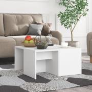 vidaXL Soffbord 4 st vit 33x33x33 cm konstruerat trä