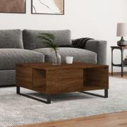 vidaXL Soffbord brun ek 80x80x36,5 cm konstruerat trä