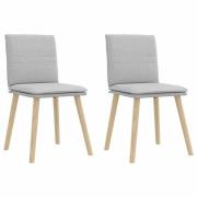 vidaXL Matstolar 2 st molngrått tyg