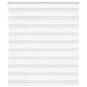vidaXL Rullgardin zebra vit 135x150 cm tyg bredd 130,9 cm polyester