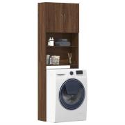 vidaXL Tvättmaskinsskåp brun ek 64x24x190 cm konstruerat trä