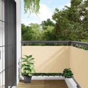 vidaXL Insynsskydd för balkong gräddvit 1000x75 cm PVC