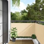 vidaXL Insynsskydd för balkong gräddvit 600x120 cm PVC