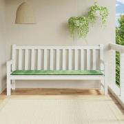 vidaXL Bänkdyna för trädgården bladmönster 200x50x4 cm tyg