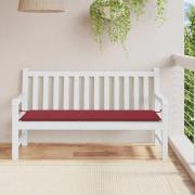 vidaXL Bänkdyna för trädgården vinröd 150x50x4 cm oxfordtyg