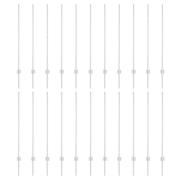 vidaXL Staketposter 44 pcs U-Kanal Silver 160 cm Stål