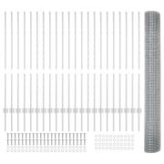 vidaXL Svetsat Stängsel med 44 U-poster Silver 1.2x50 m Stål