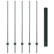 vidaXL Svetsat Trådgärd med 5 U-stolpar Grön 1.4x10 m Stål