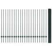 vidaXL Svetsat Trådgarn med 22 U-Poler Grön 1.4x50 m Stål