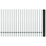 vidaXL Svetsat Trådgärde med 22 U-Poster Grön 1.5x50 m Stål