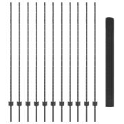 vidaXL Trädgårdsgärdset Set om 2 Grå Metall 25 x 1.5 m Hållbar