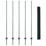 vidaXL Stängselstolpar 5 st U-kanal Grön 150 cm Stål, vidaXL Hexagonst...