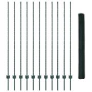 vidaXL Staketstolpar 11 st U-Kanal Grön 160 cm Stål, vidaXL Hexagon St...