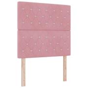 vidaXL Sänggavel Kristallknapp Tuftad Rosa 100 cm Sammet, vidaXL Sängg...