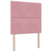 vidaXL LED Huvudgavel Rosa 80 cm Sammet