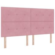 vidaXL LED Huvudgavel Rosa 90 cm Sammet