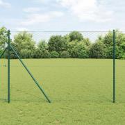 vidaXL Sexkantigt Stängsel Grön 1,5x50 m Stål, vidaXL Stängselstolpar ...