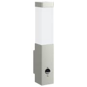 vidaXL Utomhusvägglampa med sensor Silver Rostfritt Stål IP44