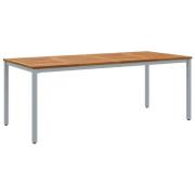 vidaXL Trädgårdsbord 200x90x75 cm Solid Akaciaträ och Metall