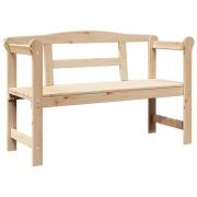 vidaXL Utomhusbänk 119x76x44 cm Massivt Tallträ