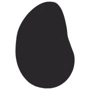 vidaXL Områdesmatta Svart 100x200 cm Polyester Antiskid
