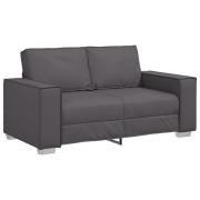 vidaXL Soffa Loveseat Grå 120 cm i Konstläder