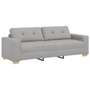 vidaXL 3-sitssoffa Moln Grå 180 cm Tyg