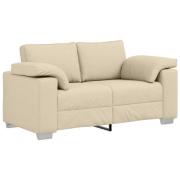 vidaXL Soffa Loveseat Grädde 120 cm Tyg