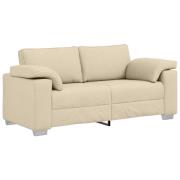 vidaXL Loveseat Soffa Grädde 140 cm Tyg
