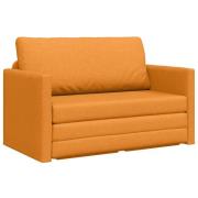 vidaXL Golvsoffa 2-i-1 Mörkgul 124x71x78 cm Tyg