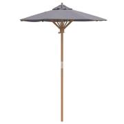 vidaXL Trädgårdsparaply Mörkgrå 150x210 cm Bambu