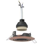 vidaXL Inbyggda Spotlights 12 st Runda GU10 Koppar Ø90 mm Stål