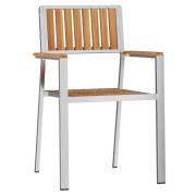vidaXL Stapelbara Trädgårdsstolar 2 st Solid Teak och Metall