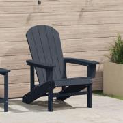 vidaXL Adirondack-stol Marinblå 74x82x91 cm HDPE