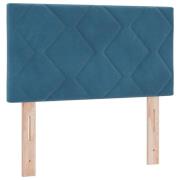 vidaXL Sänggavel med diamantblockdesign i mörkblå sammet 80 cm